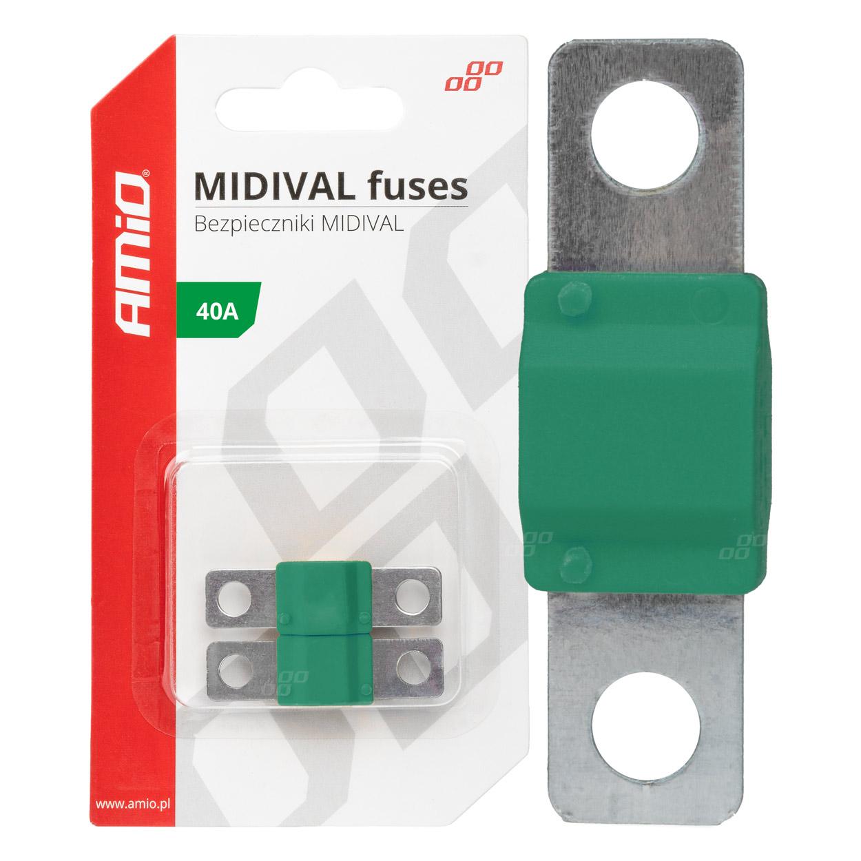 MIDIVAL fladsikringer 40A (2 stk)