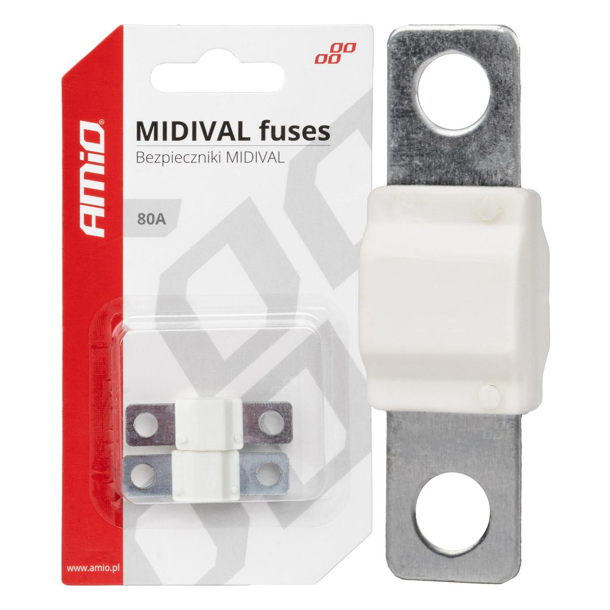 MIDIVAL fladsikringer 80A (2 stk)