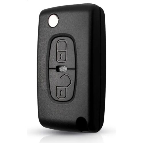 Bilnøglehus til Peugeot / Citroen / Mitsubishi Flip – 2 knapper