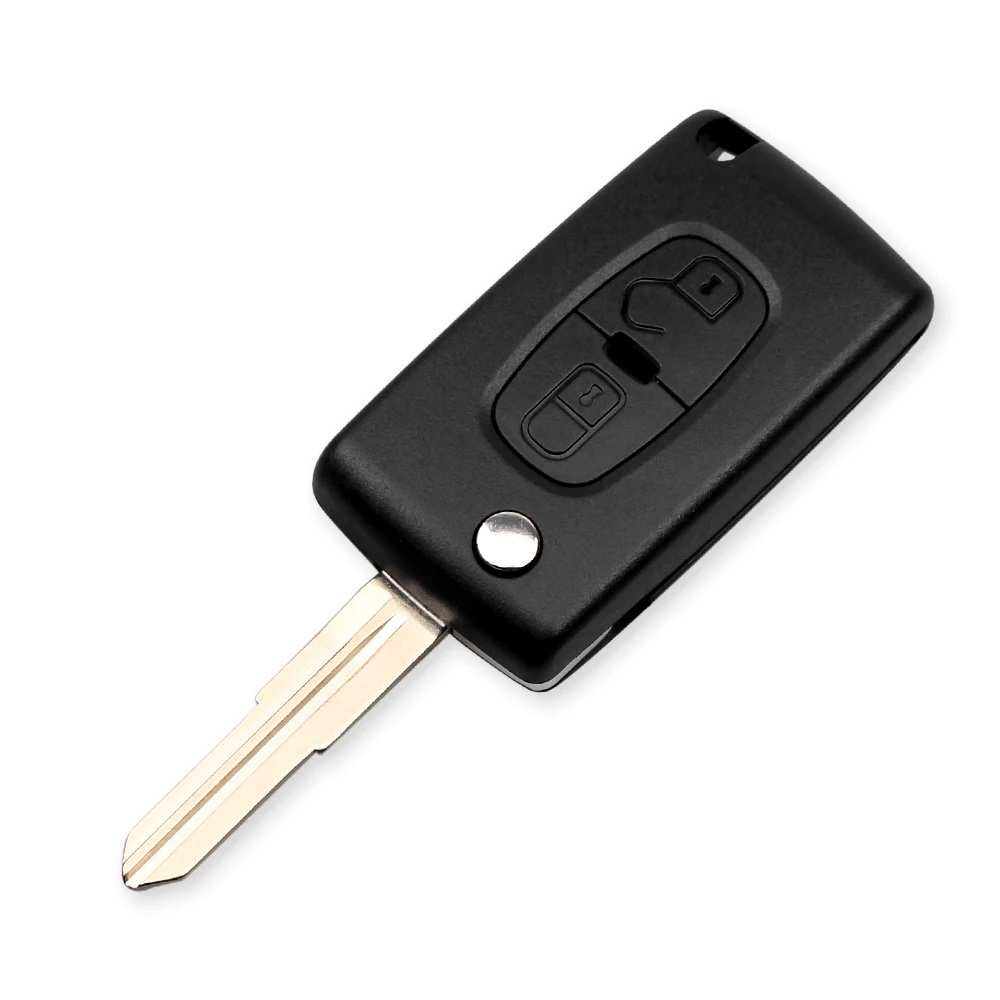 Bilnøglehus til Peugeot / Citroen / Mitsubishi Flip – 2 knapper - Billede 2
