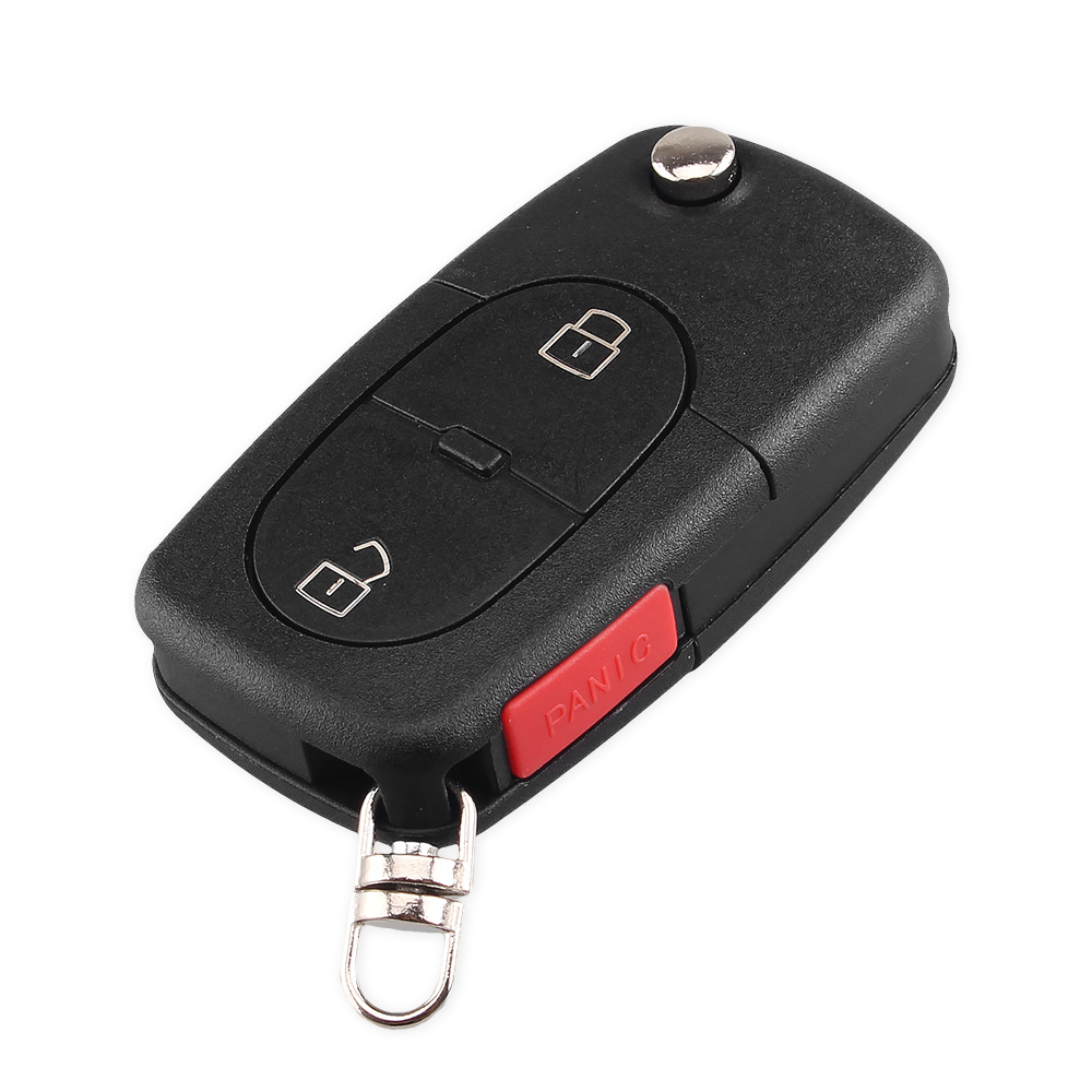 Bilnøglehus til VW Flip (2125) Panic - 3 knapper - Billede 7