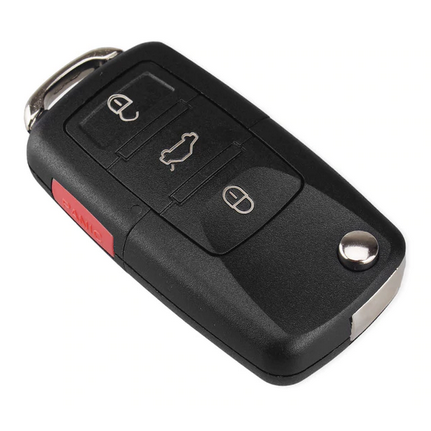 Bilnøglehus til VW Flip (2129) Panic - 4 knapper - Billede 3