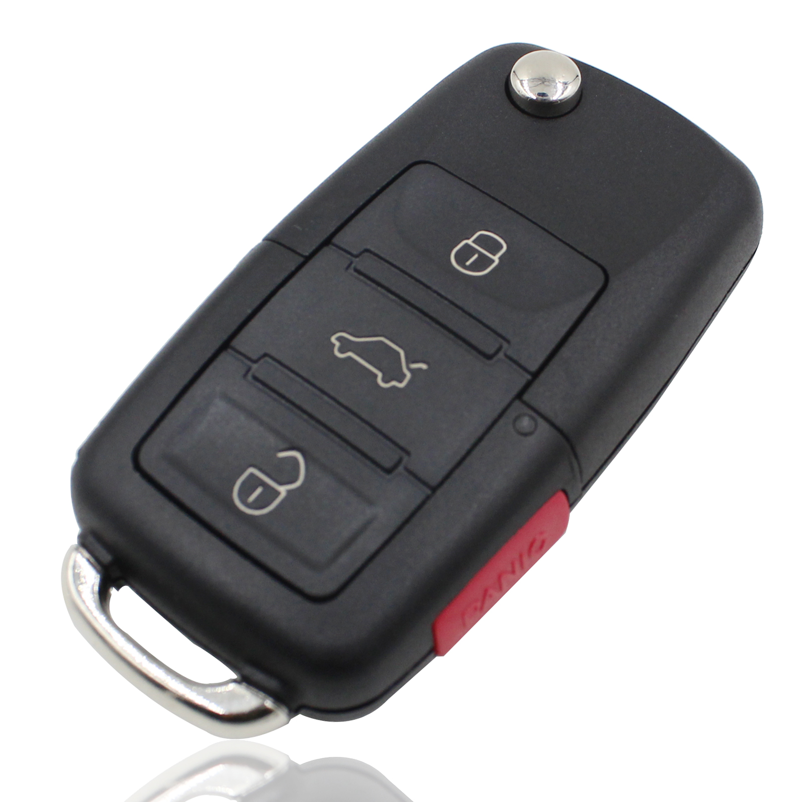Bilnøglehus til VW Flip (2129) Panic - 4 knapper - Billede 4