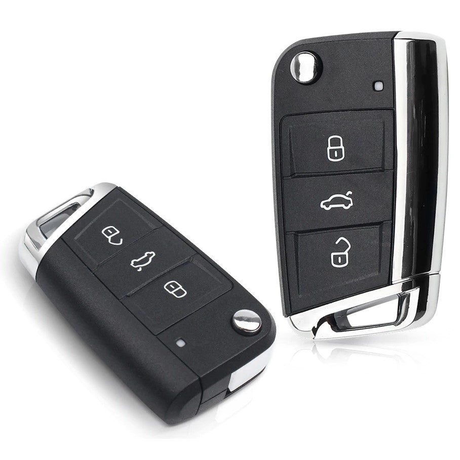 Bilnøglehus til VW / Skoda Flip (2131) - 3 knapper