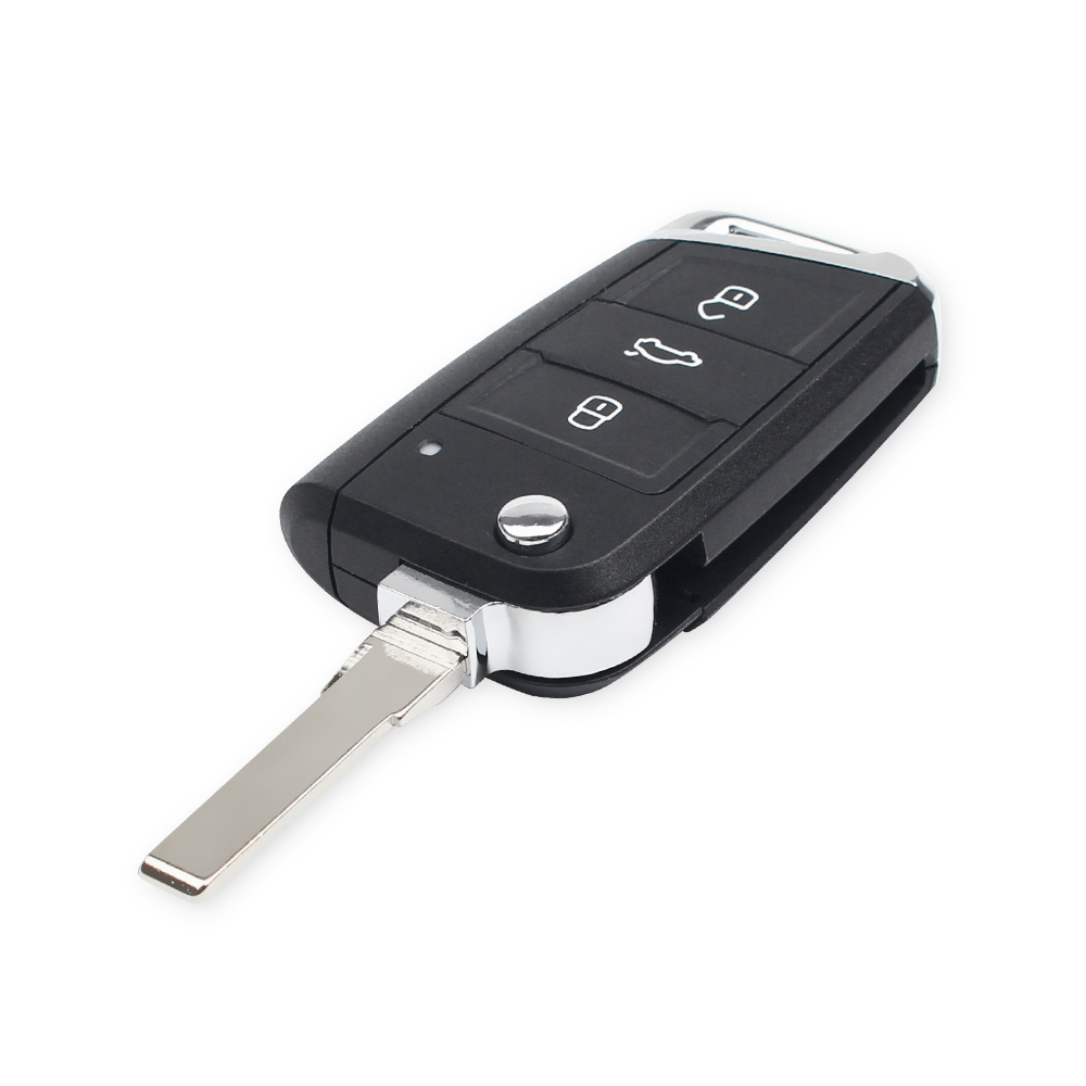 Bilnøglehus til VW / Skoda Flip (2131) - 3 knapper - Billede 5