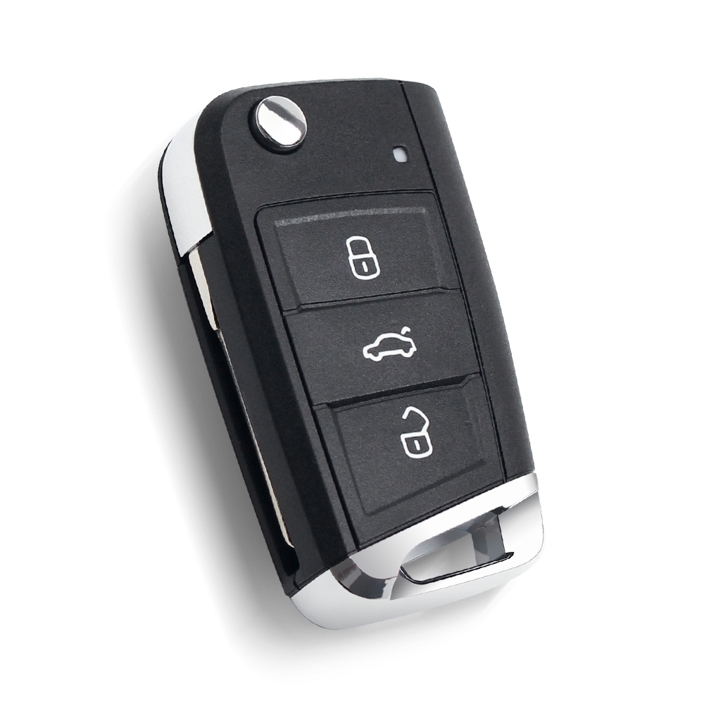 Bilnøglehus til VW / Skoda Flip (2131) - 3 knapper - Billede 10