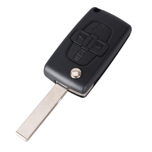 Bilnøglehus til Peugeot / Citroen Flip 4 knapper