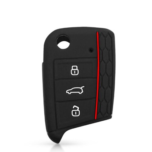 Carbon Silikone Etui til VW /Skoda - 3 knapper